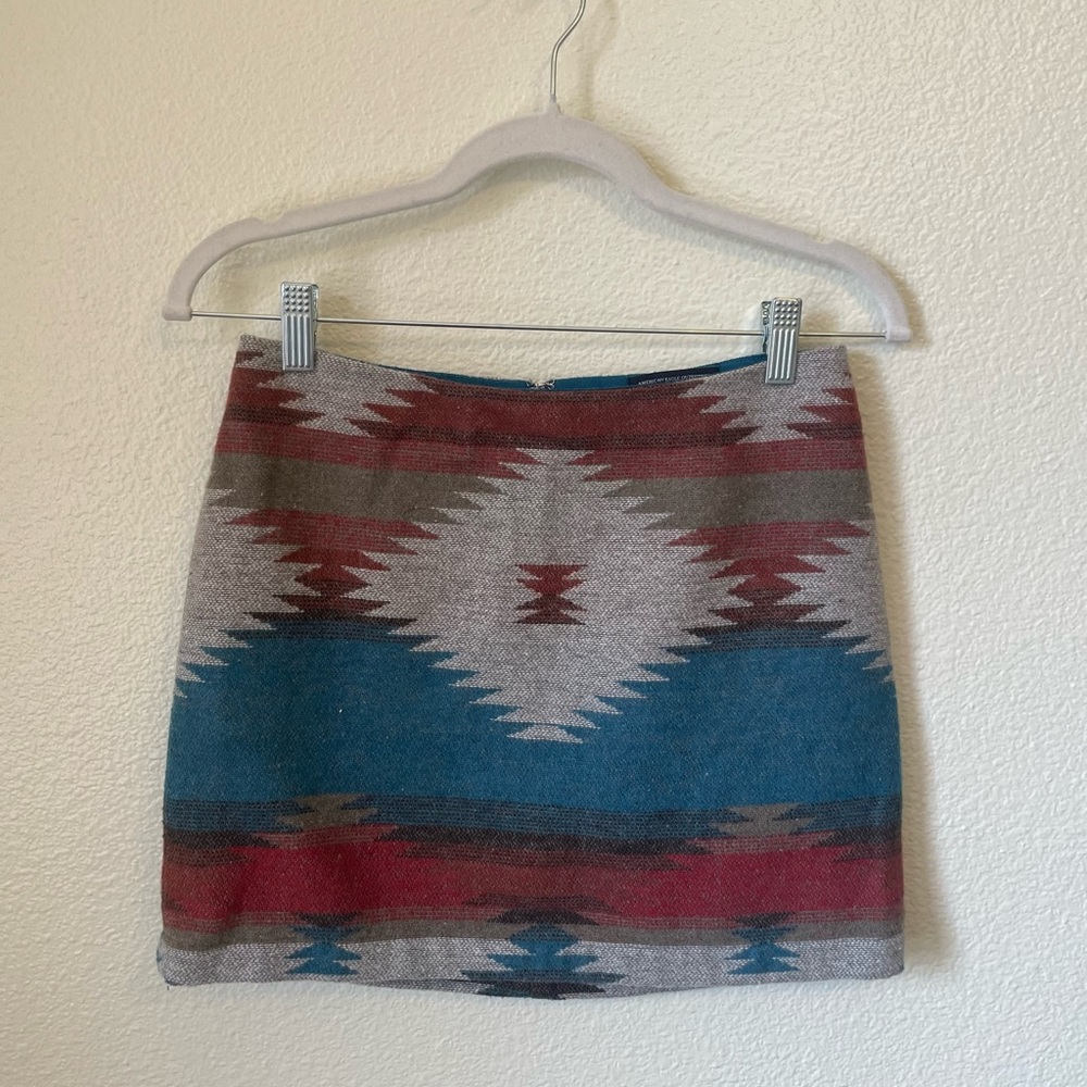 American Eagle Outfitters Native American Print Mini Skirt